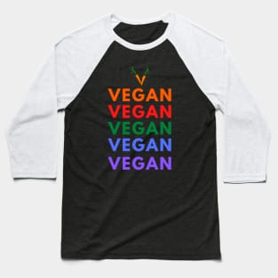 Carrot - V for Vegan (solid letters) Baseball T-Shirt